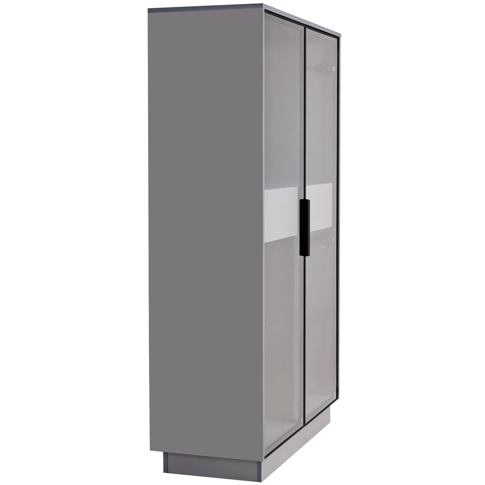 60.6'' Freestanding Display Cabinet with 2 Storage Drawers
