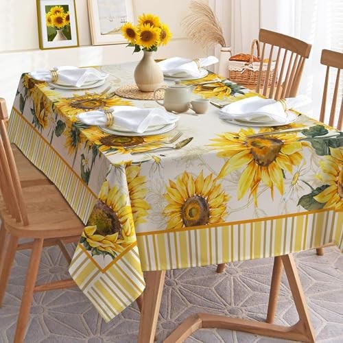 Spring Tablecloth 60x84 Inch Rectangle 60" x 84" (Rectangular) Sunflower