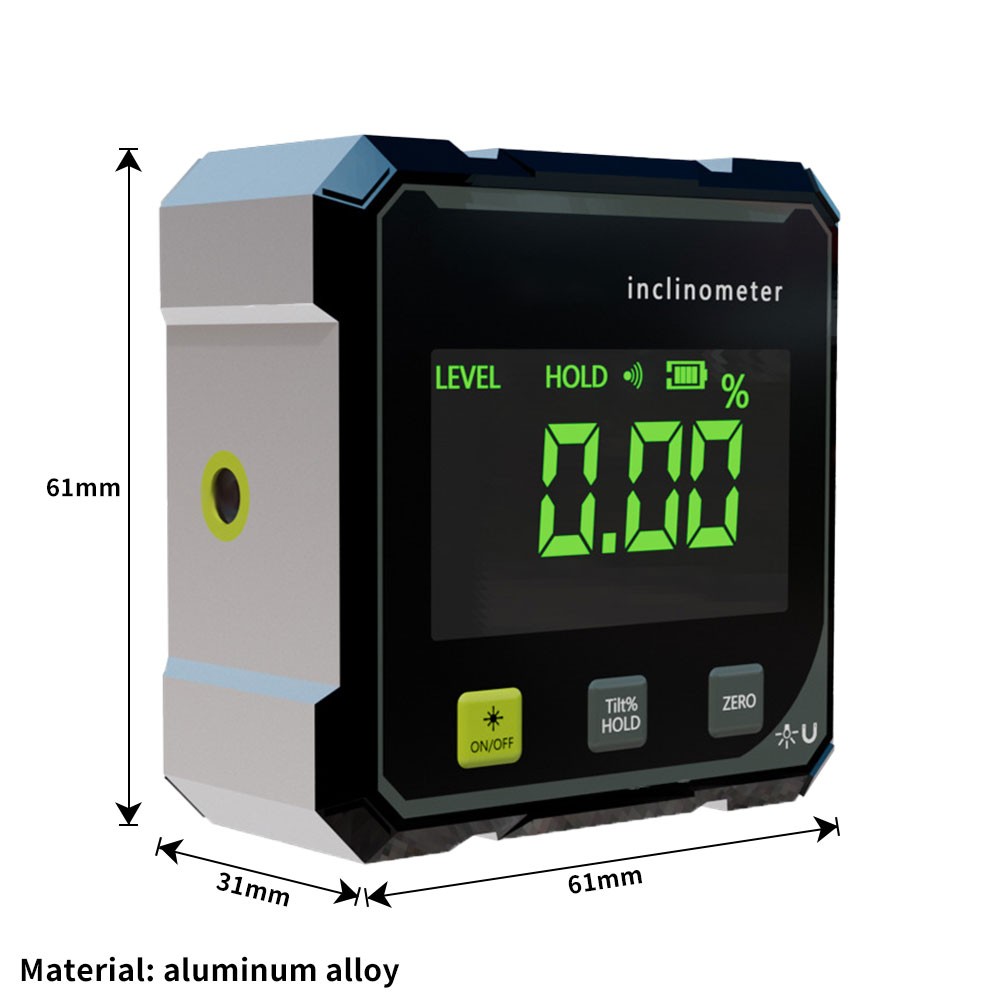 Digital Angle Finder with Laser, 4-Side Magnetic Angle Gauge for Woodworking US
