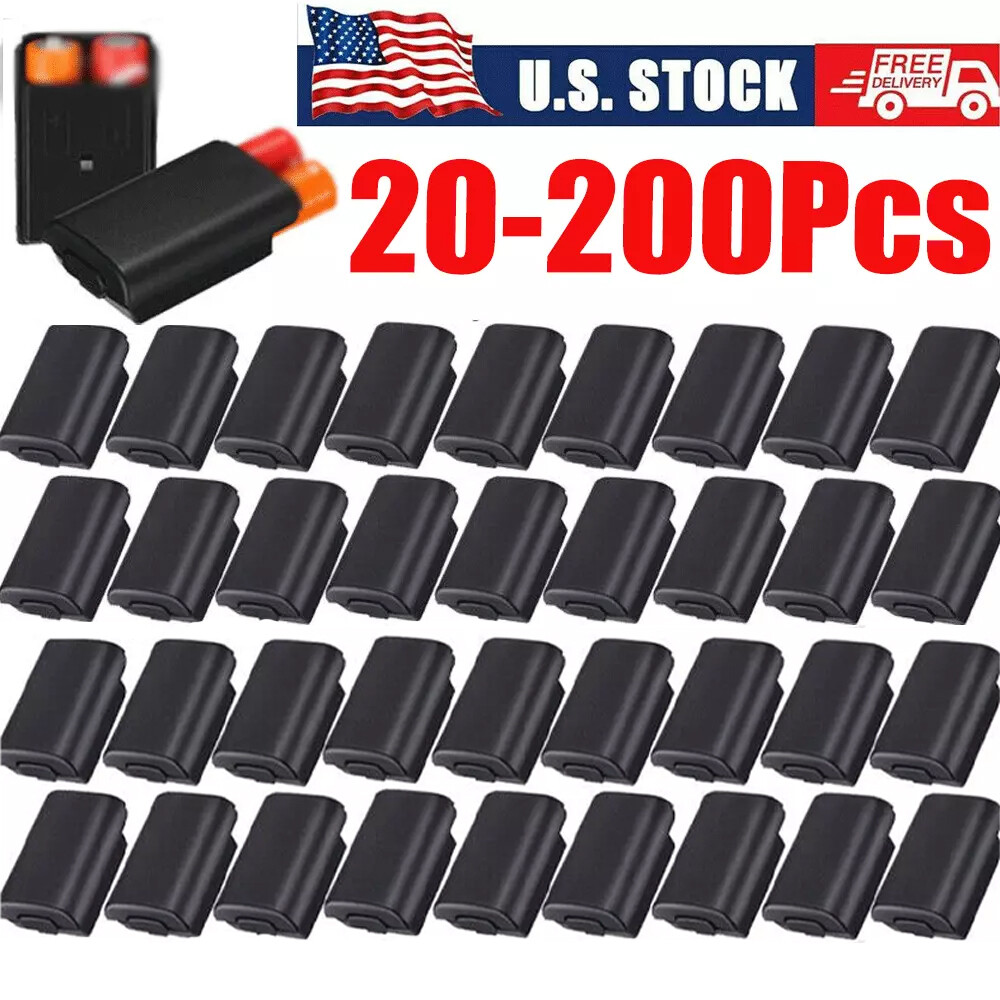 Lot AA Battery Back Cover Case Shell Pack For Xbox 360 Wireless Controller Black