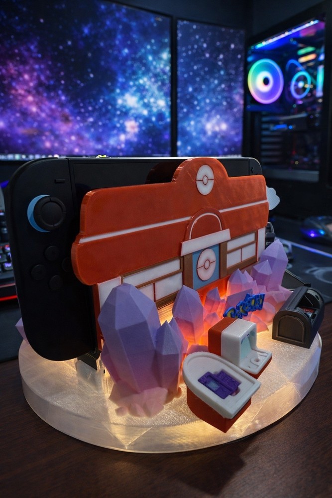 Nintendo Switch 2 Pokemon Pokopia Style Charging Dock with Light -Unique Design