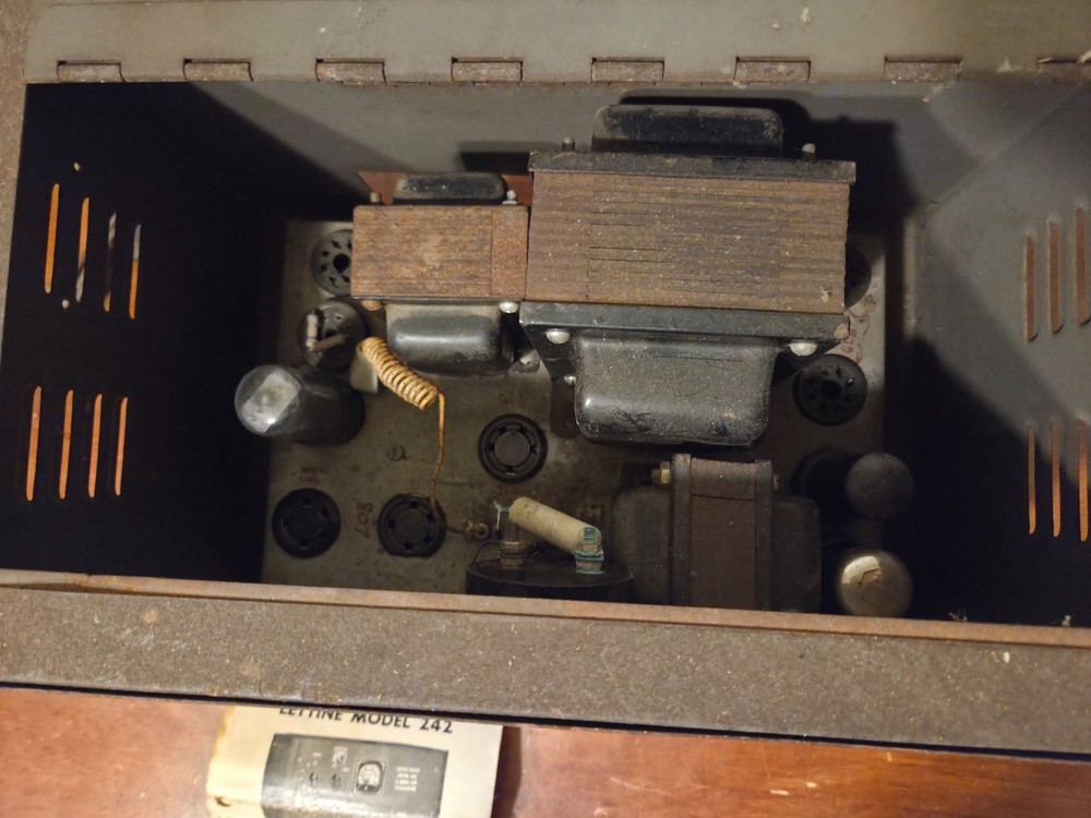 Lettine Radio Model 240 Ham Transmitter 807 Tube 40W AM CW POWERS ON w/ Flyer