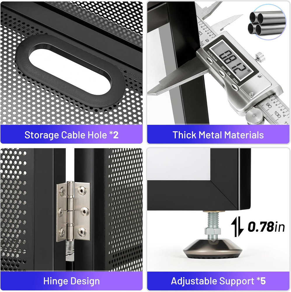 DJ Booth Stand Portable – DJ Table Facade for Laptop & Controller Double Top Cor