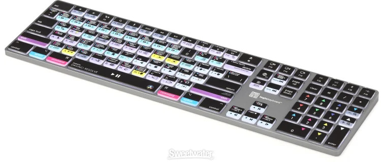LogicKeyboard TITAN Wireless Backlit Keyboard for DaVinci Resolve - Mac