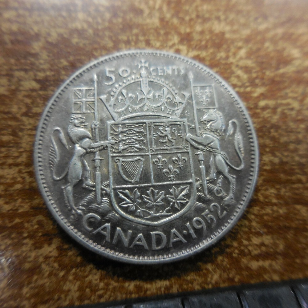 1952 Canada 50 Cents Silver Silver Coin