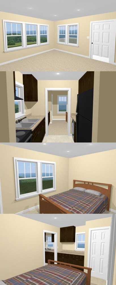 14x30 Tiny House -- 419 sq ft -- PDF FloorPlan -- Model 1C
