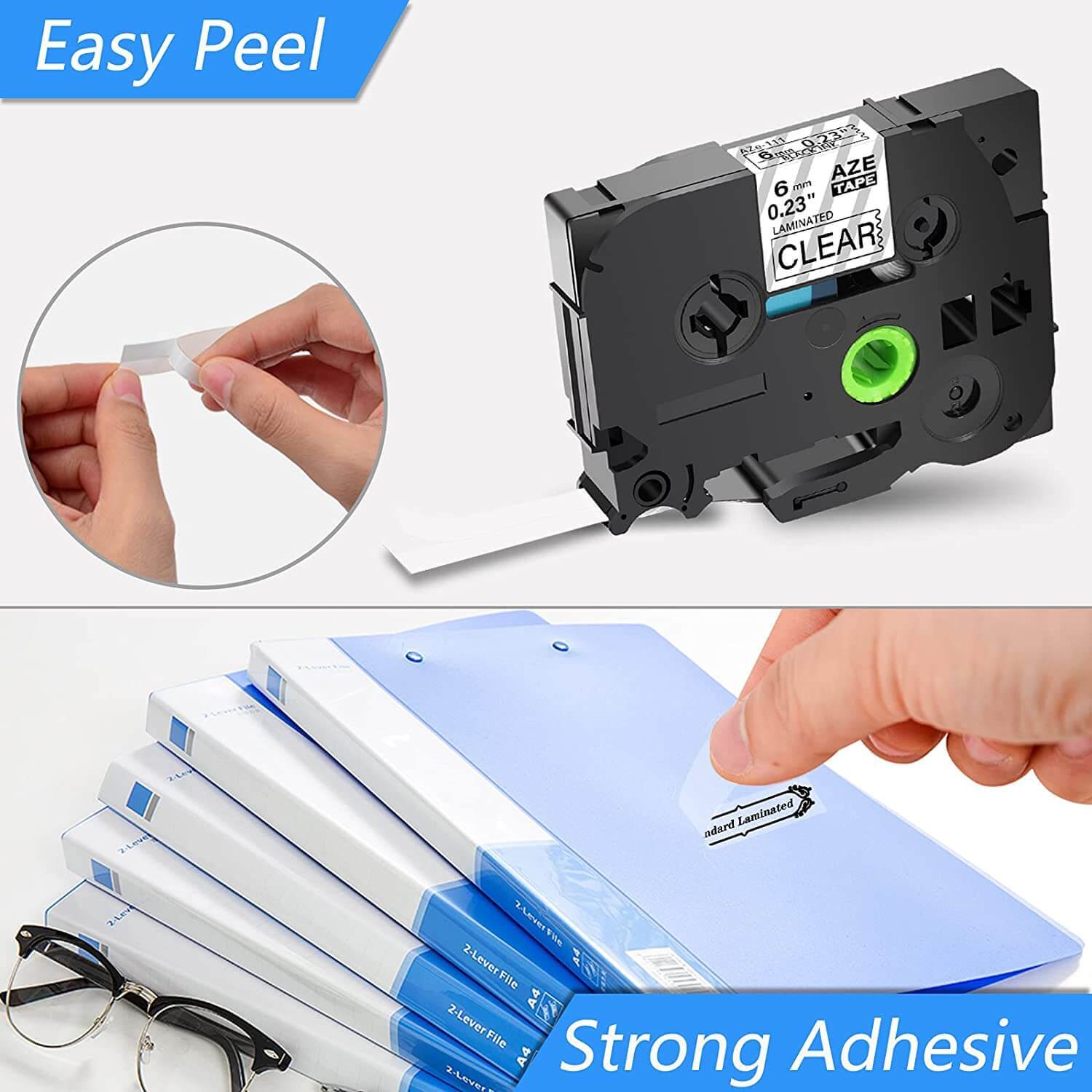 Compatible For Brother P-Touch Label Maker Tape TZe 6-24mm Laminated All Colors