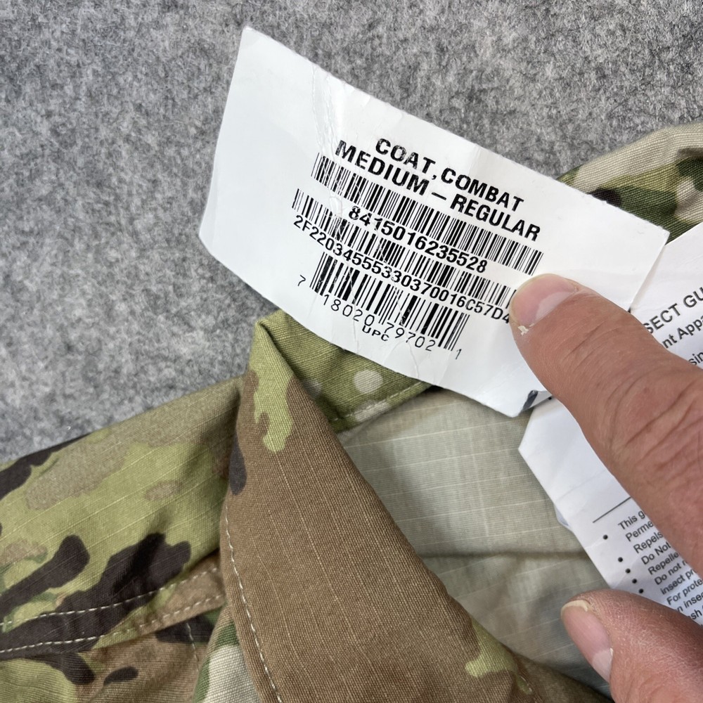 Army Combat Uniform Coat Medium Regular Unisex Insect Sheild New