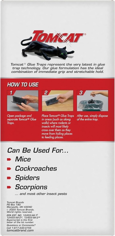 Enhanced Stickiness Glue Traps - 6 Pack for Immediate Pest Control Effectiveness