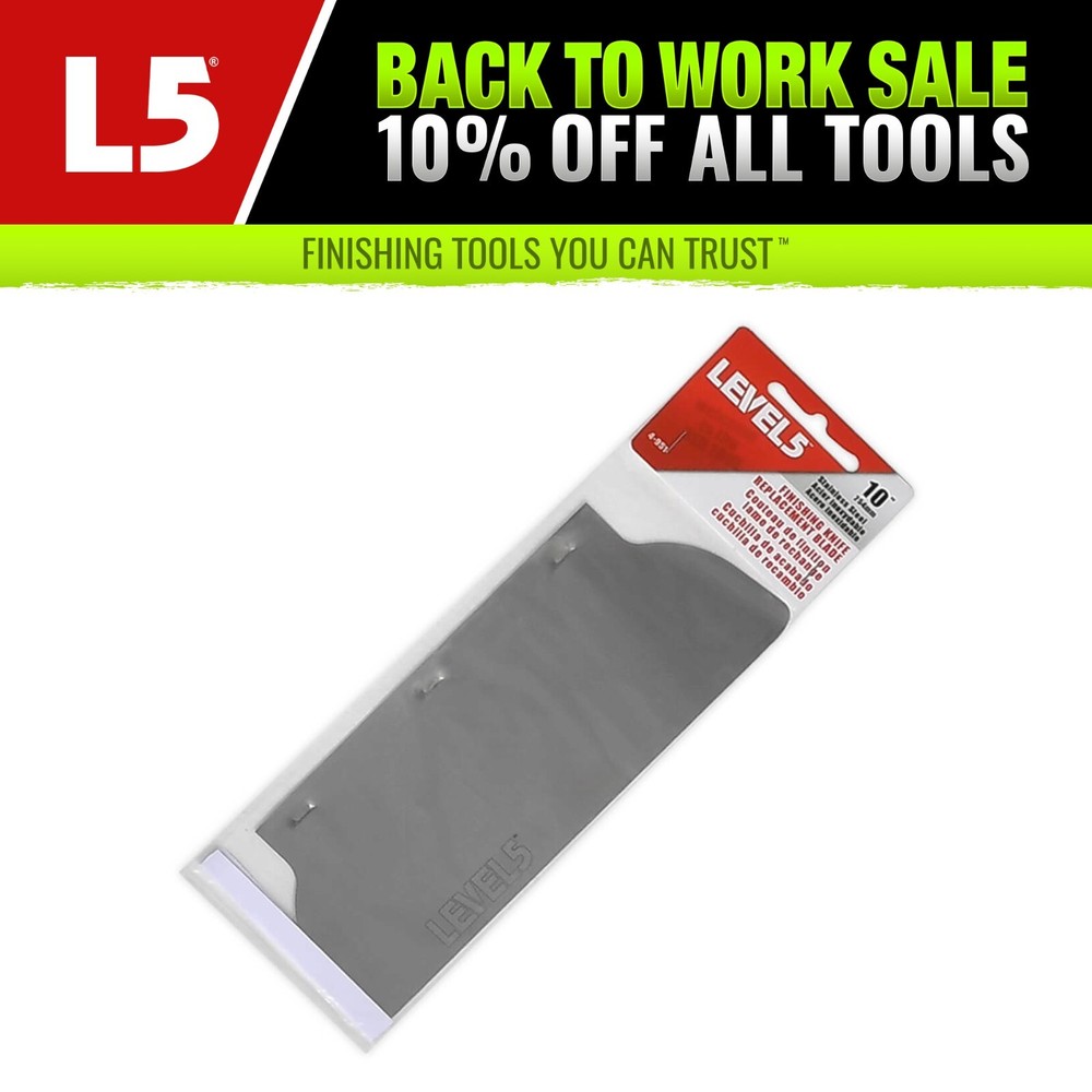 LEVEL5 Tools - Drywall Composite Skimming Blade 10" Replacement Insert | 4-951C