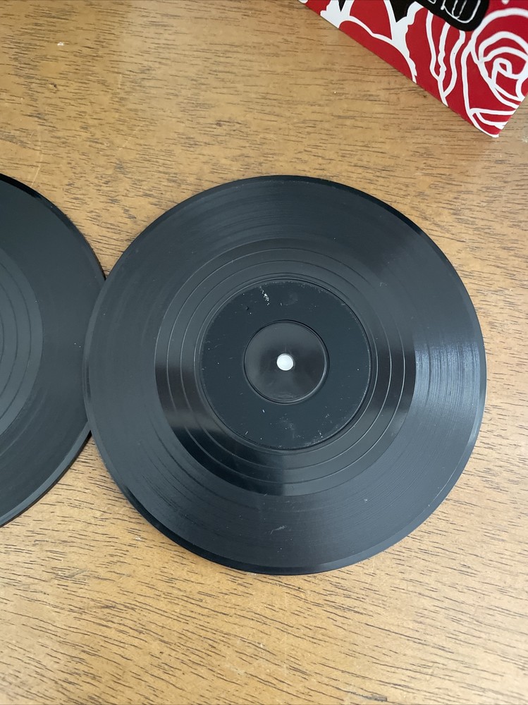 Guns N' Roses VIP Drink Coasters Plastic Record Shaped Set 2