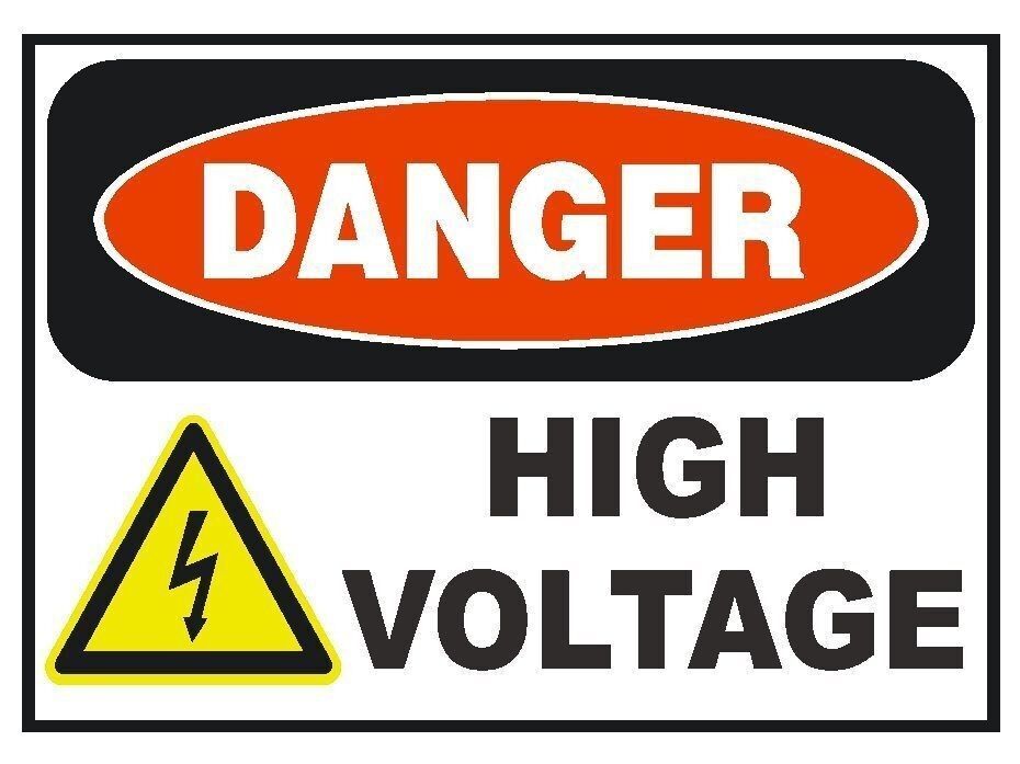 Danger High Voltage Sticker Decal