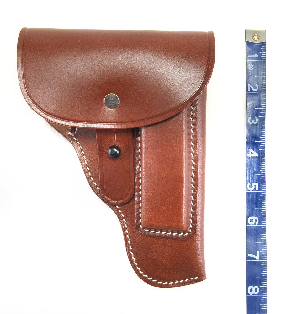 German WW2 CZ 27 Holster Dated 1942 Brown Leather