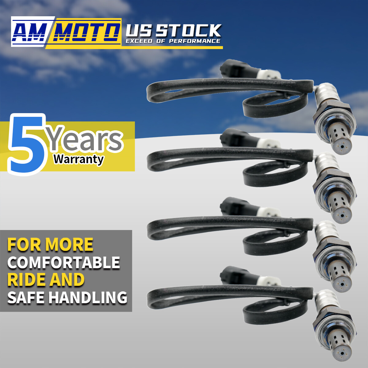 4 Up/Down Oxygen O2 Sensor for 1997-2008 Ford F150 Pickup 4.2L 4.6L 5.4L SG1813