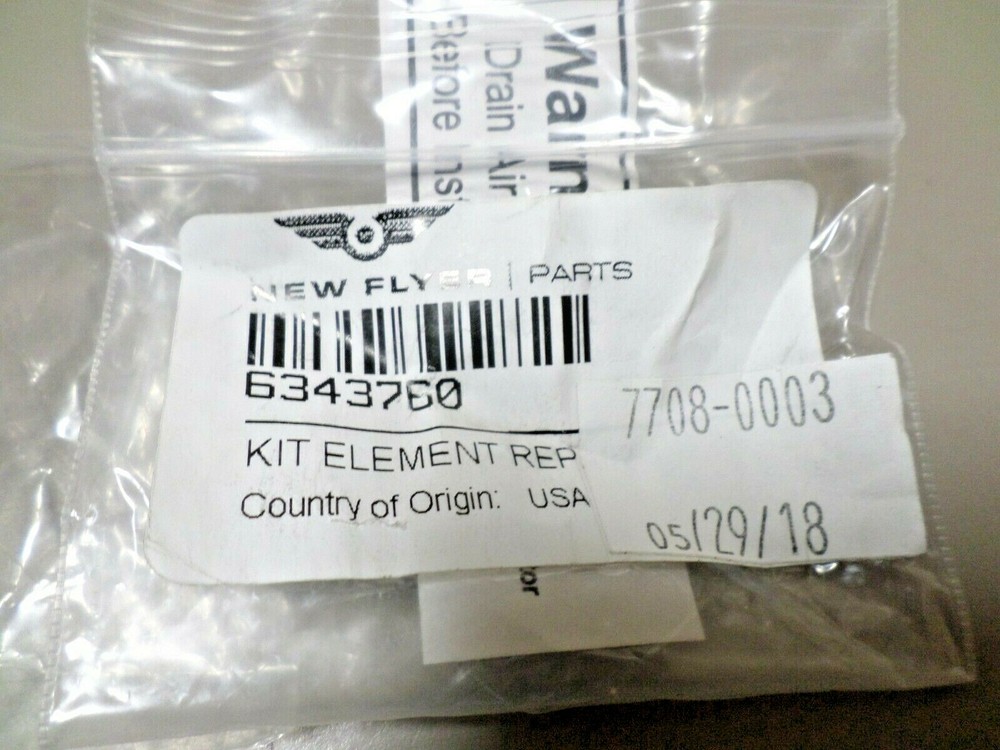 New Flyer 6343760 EGR Replacement Filter Element Kit