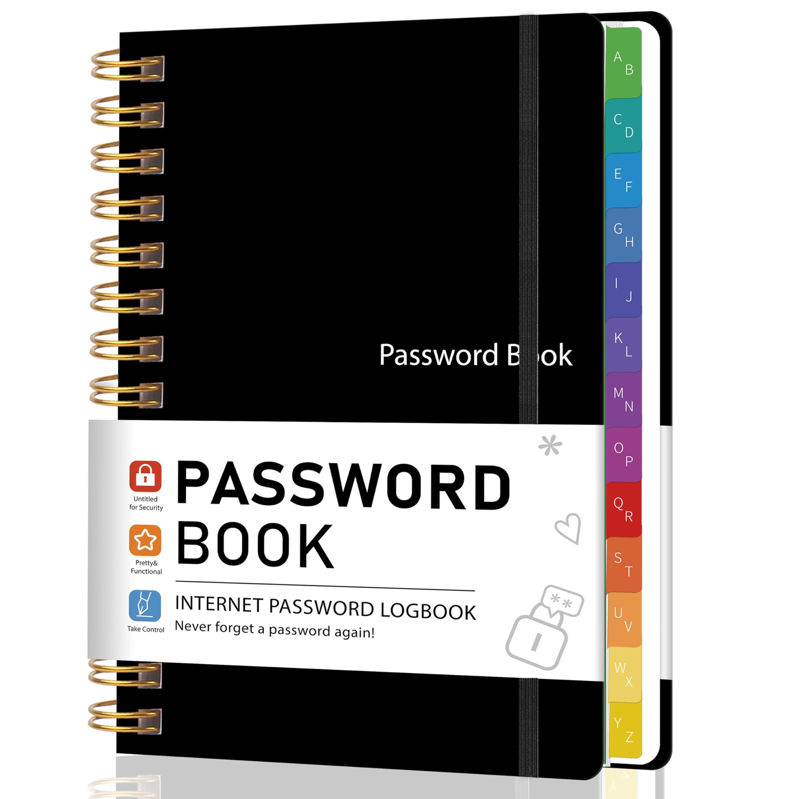 Password Book with Alphabetical Tabs, Password Keeper Book for Seniors, 5.8" ...