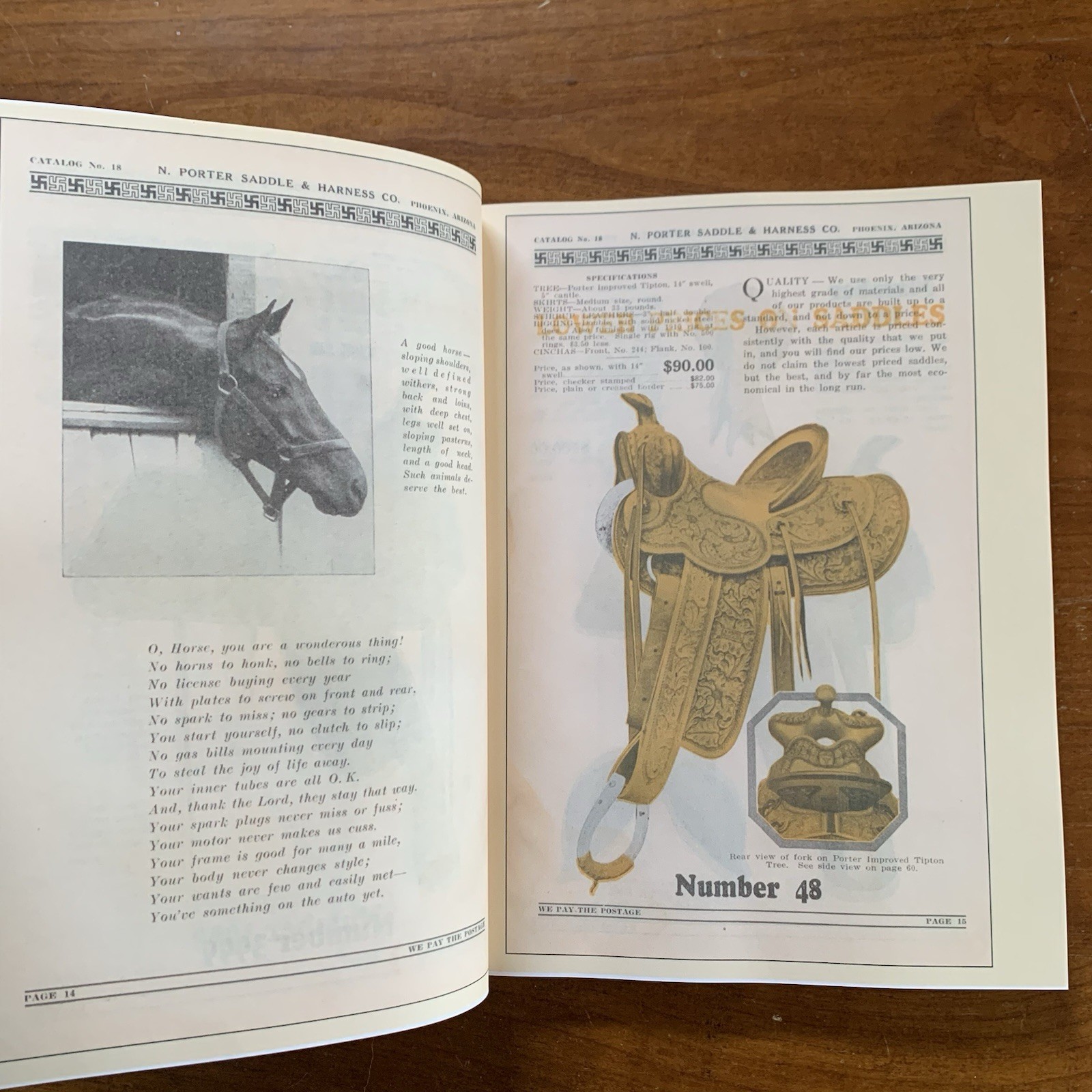 1930 N. Porter Saddle and Harness Company Catalog No. 18 / Facsimile