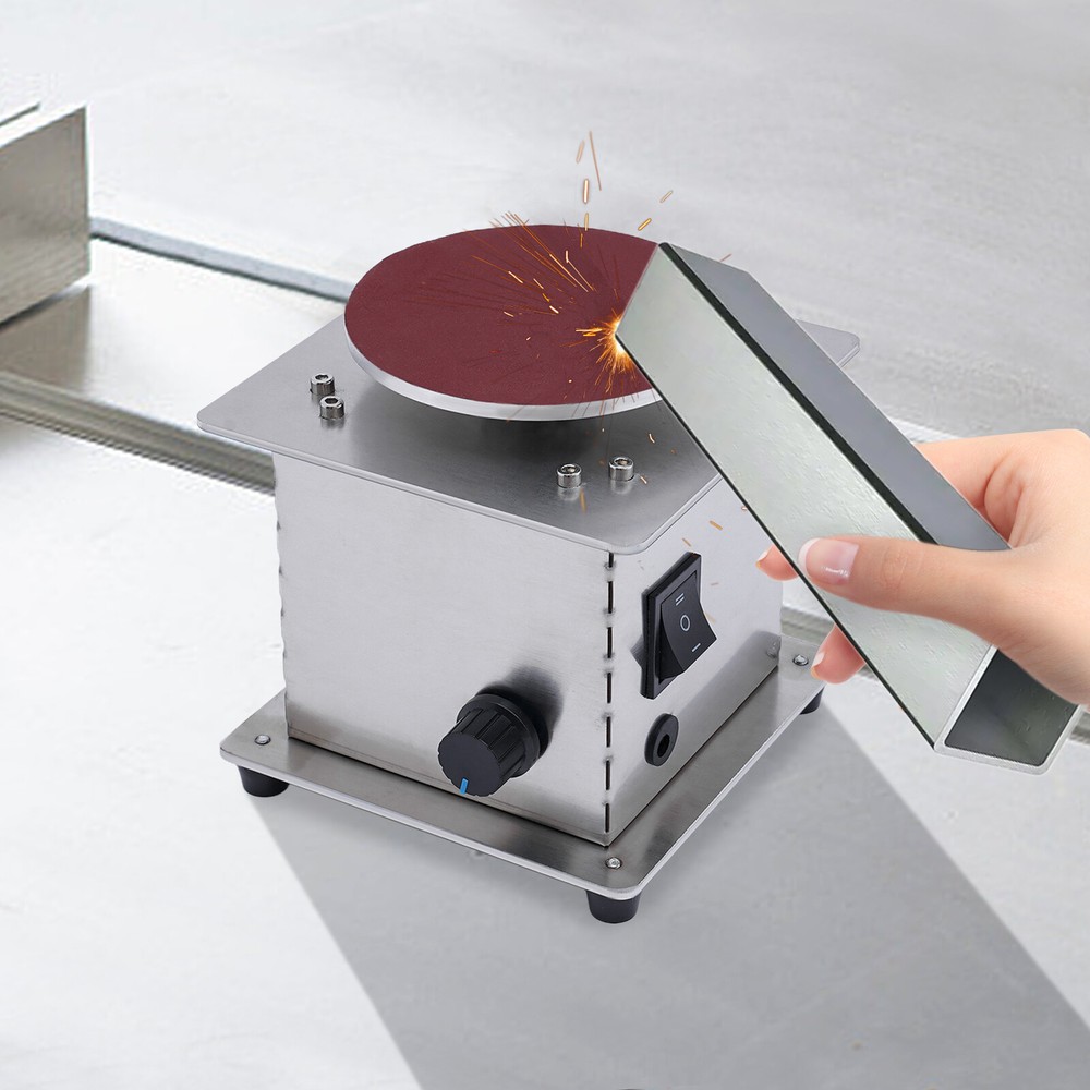 Electric Grinder Disc Sander 4" Polishing Grinding Tool Mini Sharpener Polisher
