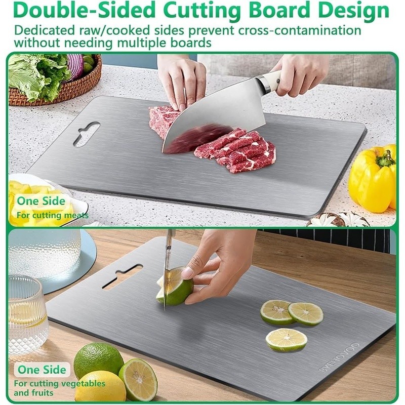 Titanium Cutting Board Set 3PCS Double Sided Lightweight Easy Clean Kitchen Tool