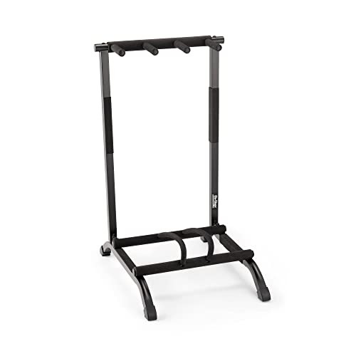 On-Stage GS7361 Three-Space Foldable Multi-Guitar Rack (Storage and Display for