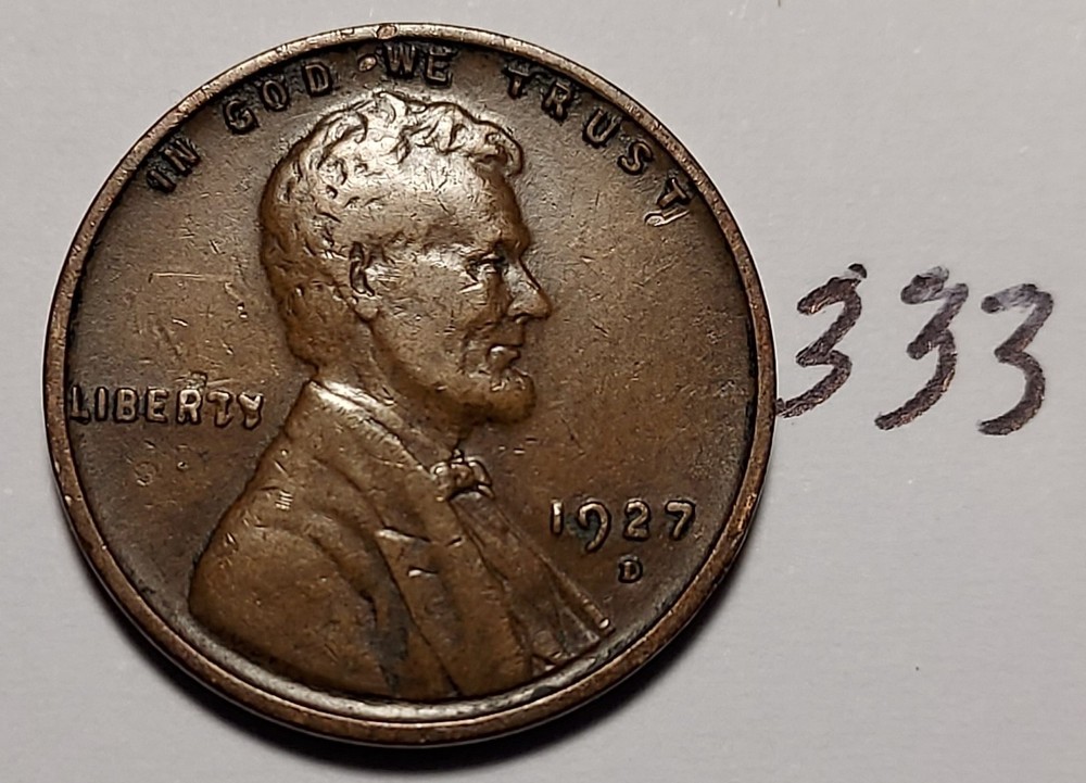 1927-D Lincoln Wheat Cent         #333