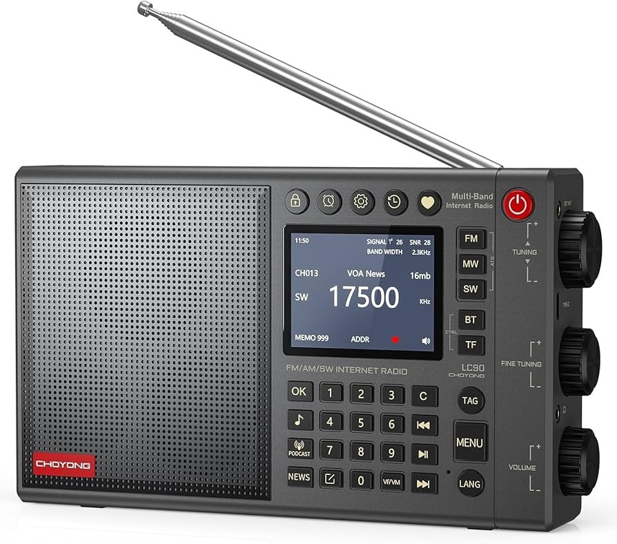 Choyong LC90 Shortwave Receiver AM/FM/SSB/LW - Internet Radio Via Wifi/4G/E-Sim
