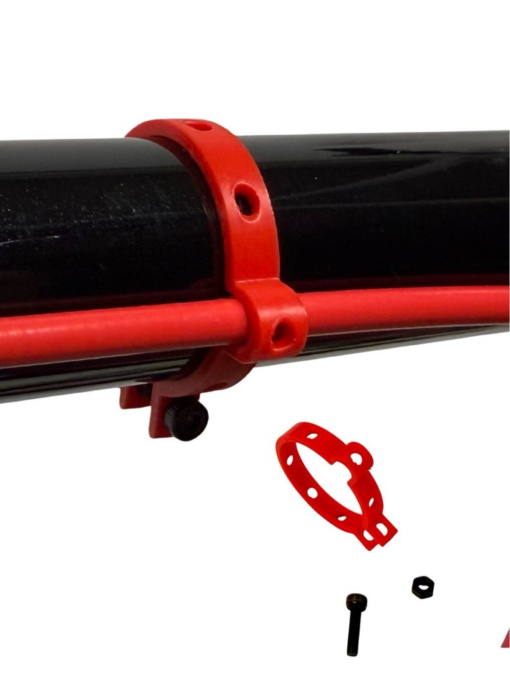 28.6 mm (1.12”) Bicycle Brake Cable Guide Clamp Holder 3 pack Red