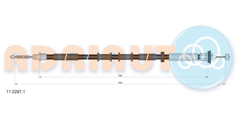 Cable Pull, parking brake ADRIAUTO 11.0297.1
