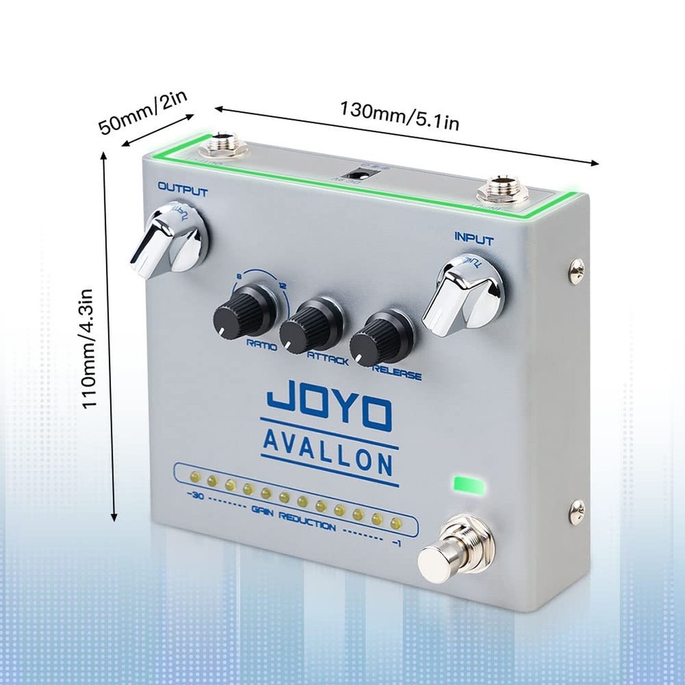 JOYO Compressor Effect Pedal with Precise Compression Knobs Adjusting Indepen...