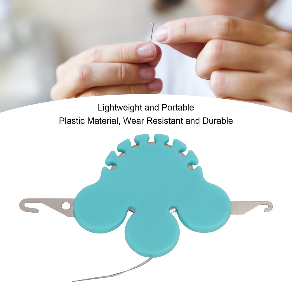 4 In 1 Needle Threader Wear Resistant Material Sewing Needle Threader(Blue )