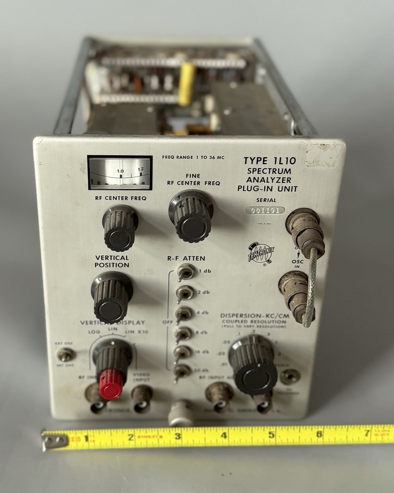 Untested — Tektronix Type 1L10 Spectrum Analyzer Plug-In Unit — See Description