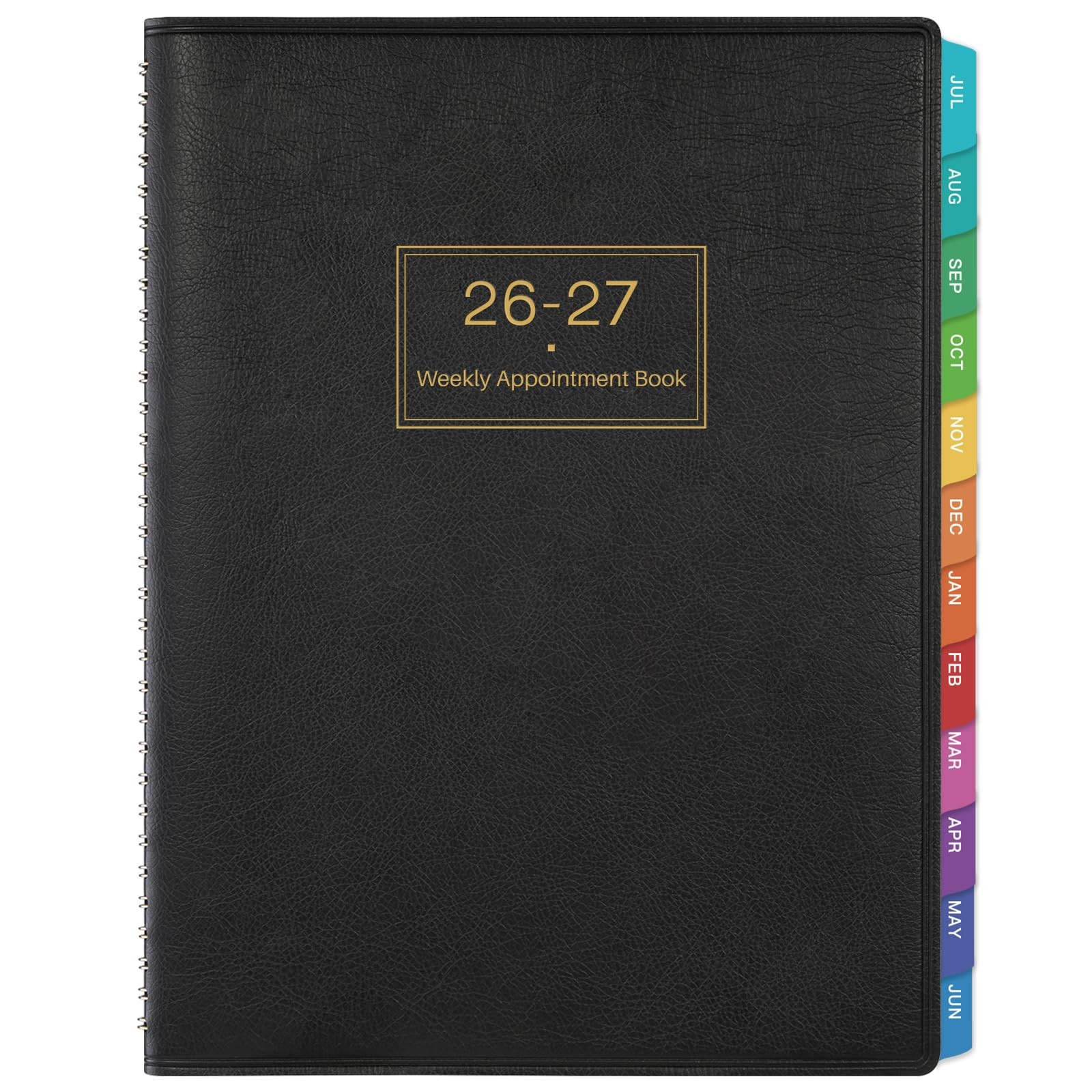 Appointment Book 2026-2027 - Daily Planner, Large Planner Letter, Black