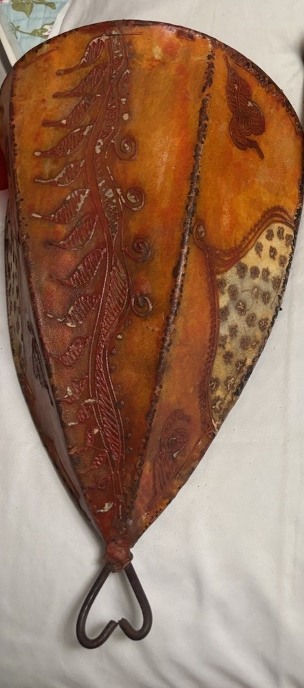 Vintage Moroccan Parchment Wall Sconce.