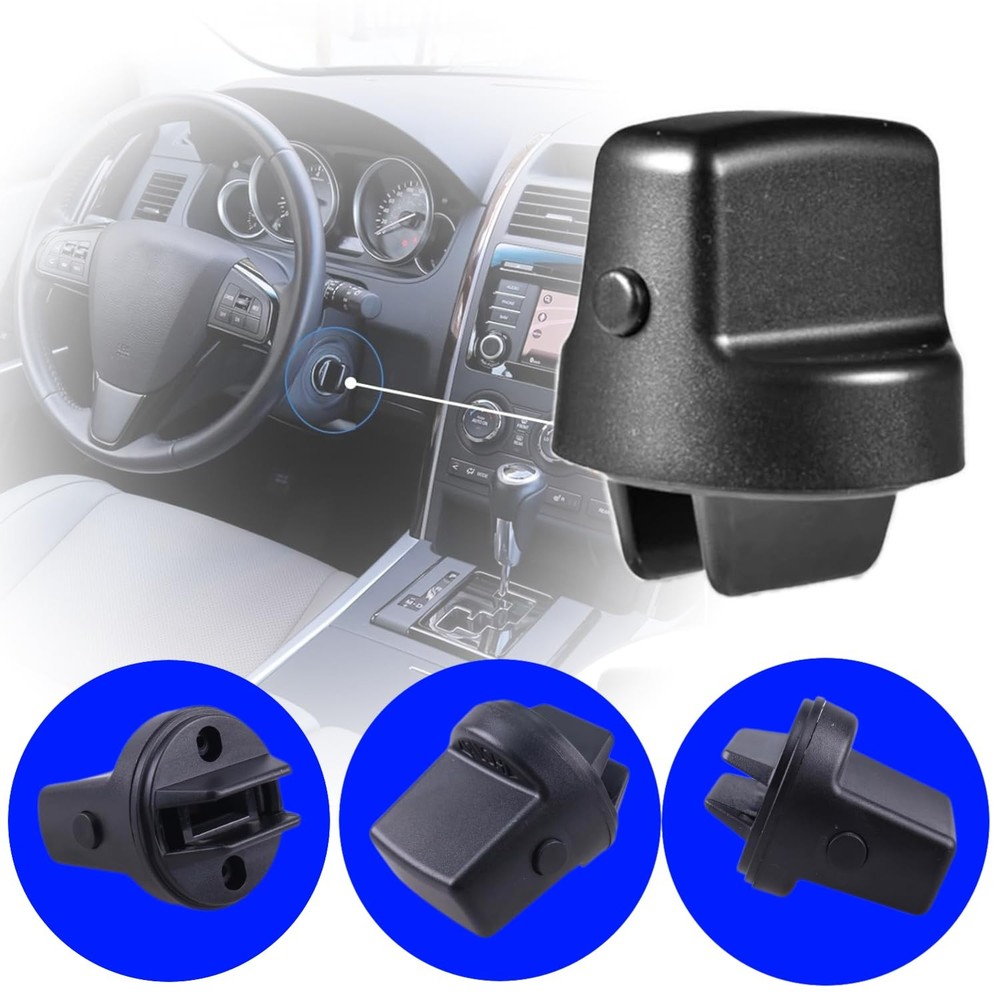 Ignition Key Knob Push Turn Switch & Insert Set for Mazda Keyless Start Ignit...