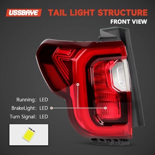 LED Tail Lights Compatible with 2020 Left Driver Side 20-23 Acadia Chrome Trim