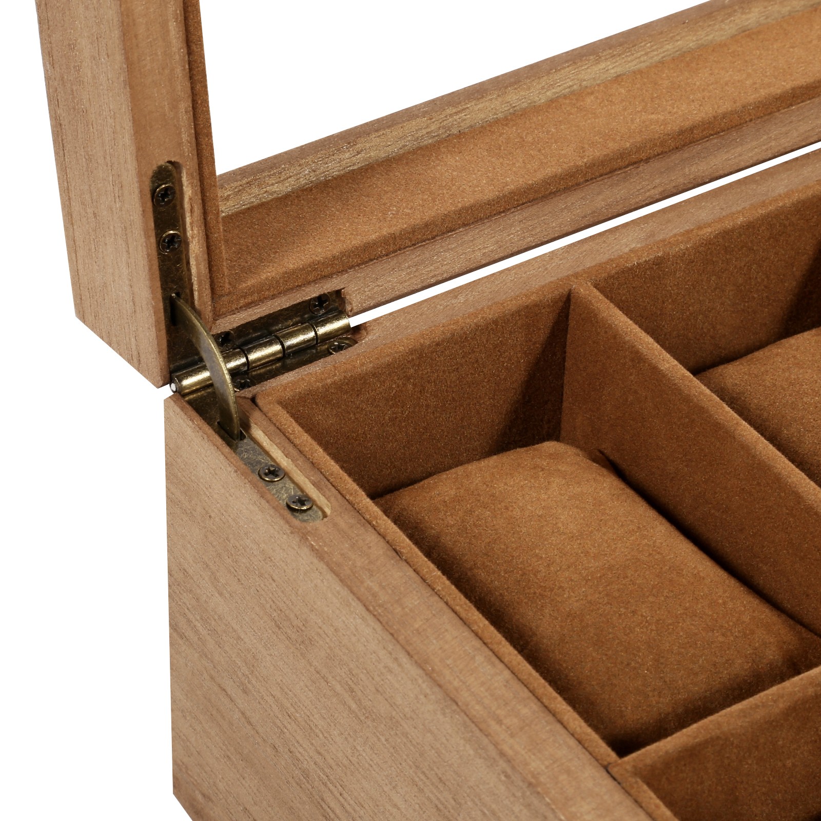 8-10-12 Slot Watch Box Solid Wood Watch Display Case with Glass Lid Watch Holder