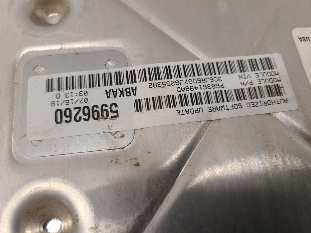 2016 - 2020 Dodge 1500 Pickup Engine ECM Electronic Control Module 3.6L