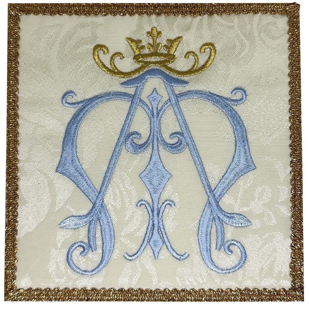 Marian Chalice Pall, Damask