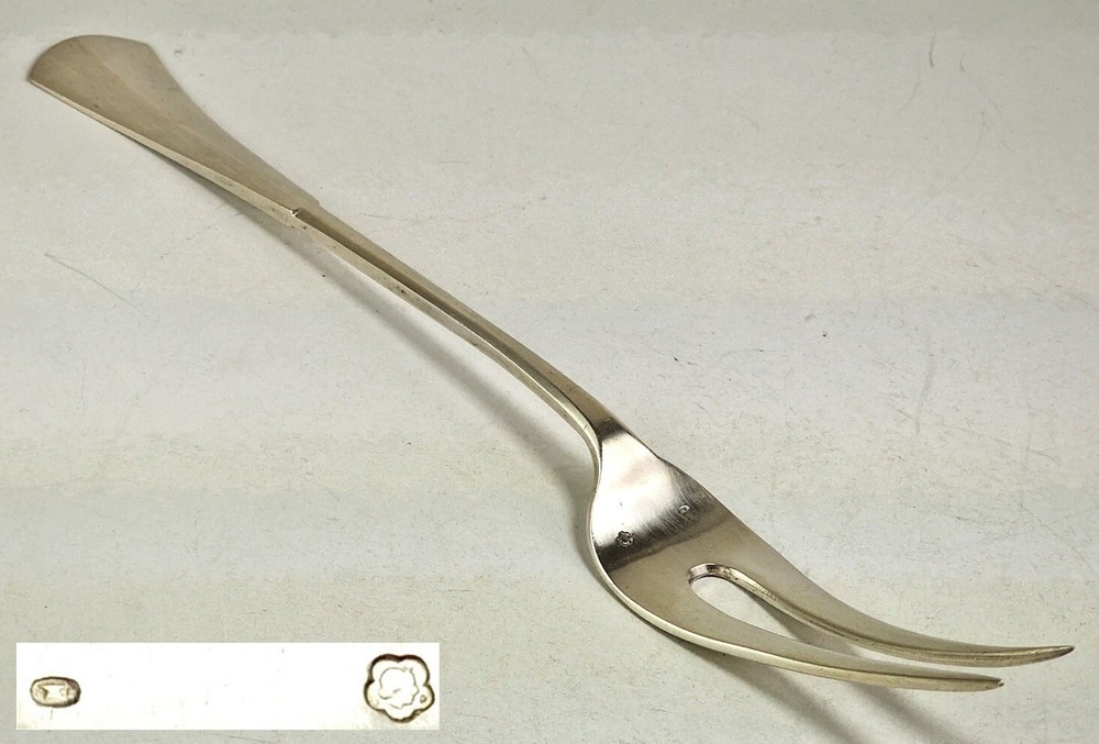 Art Nouveau Serving Fork Serving Fork Fork Silver Austria Around 1900 R79