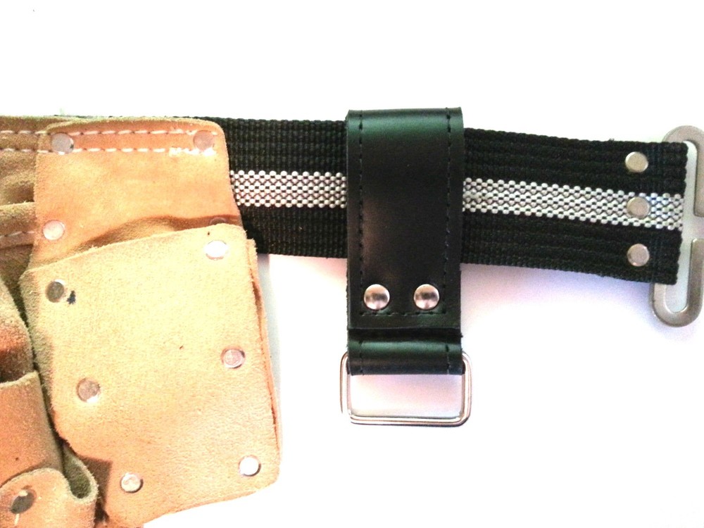 LEATHER BELT CLIP TAPE MEASURE HOLDER STRAP LOOP