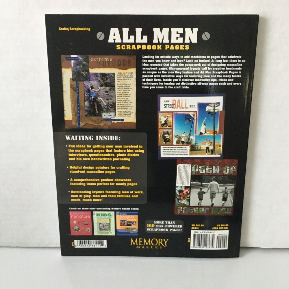 Memory Makers All Men Scrapbook Pages Book Guide Layouts techniques