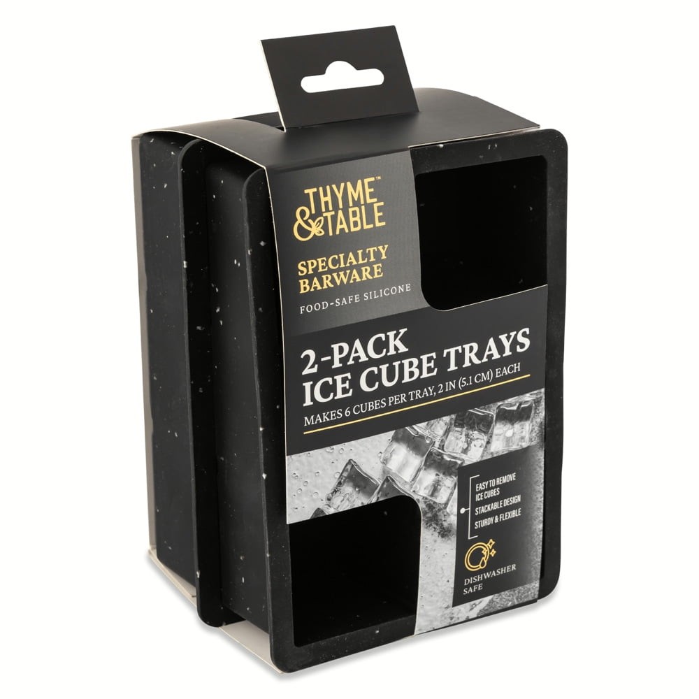 Thyme & Table Silicone Ice Cube Trays, Set of 2