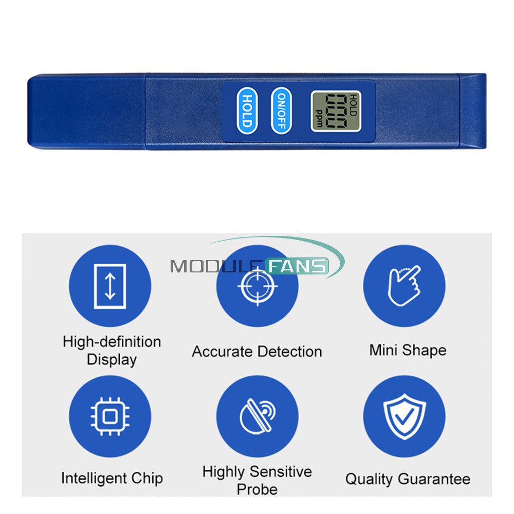 Digital TDS Meter Tester Water Quality Testing Tool for Drinking Water 0-9990ppm