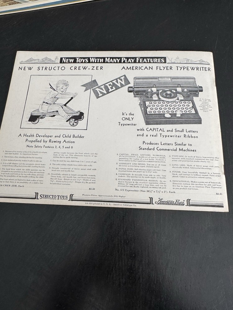 AMERICAN FLYER 1935 Reproduction Catalog