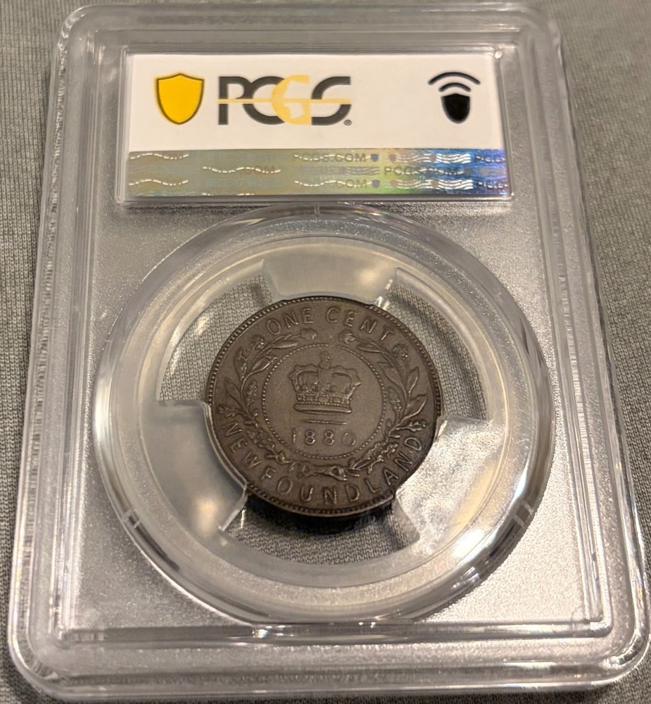 1880 Round 0 Low 0 Newfoundland 1 Cent PCGS VF 30 Sharp & Appealing Original
