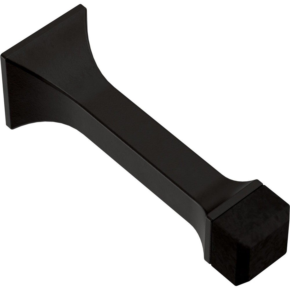 Classic Edge (5-Pack) Door Stop 3' Matte Black Stoppers, Baseboard, Solid Rig...