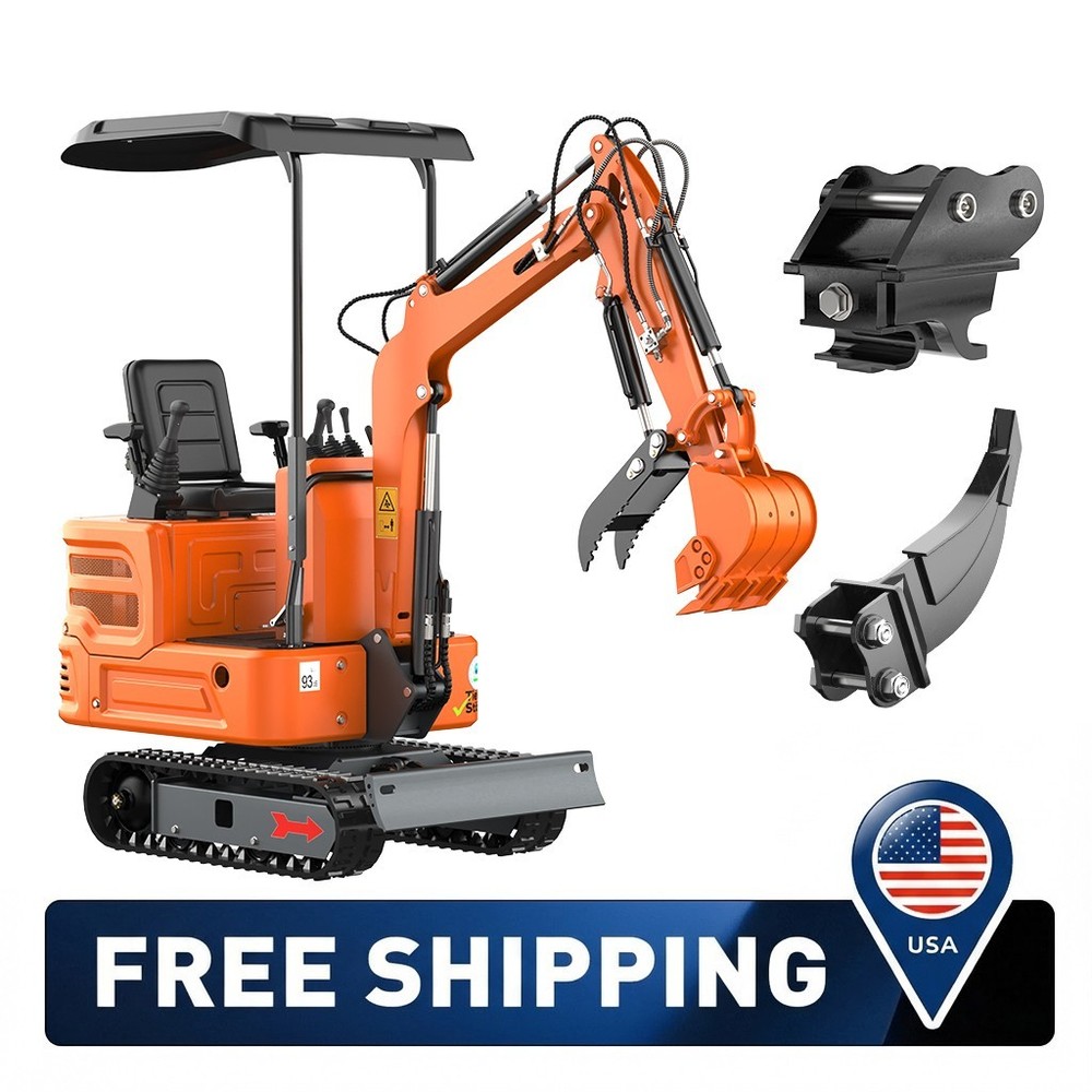 1.2 Ton Mini Excavator +2 Attachment B&S Engine & Pilot Control System EPA