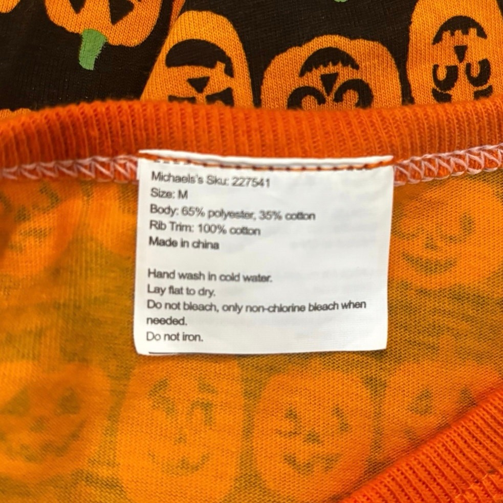 Halloween Pumpkin Dog Sweater Size M