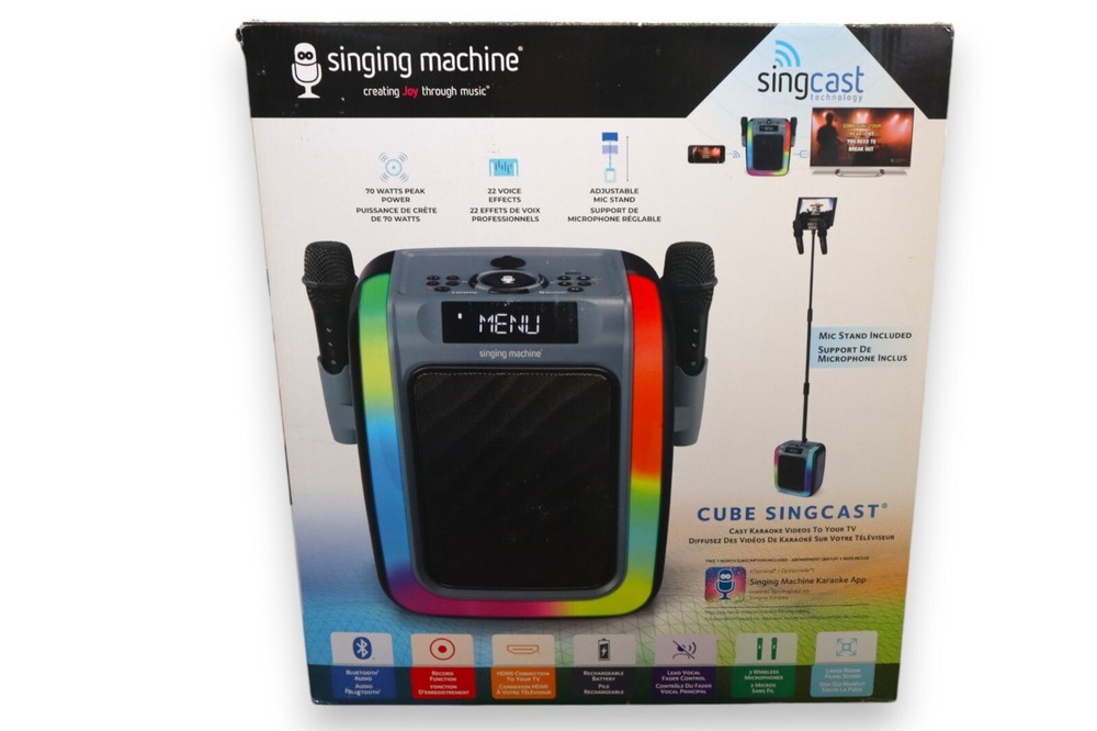 The Singing Machine Cube Casting Karaoke With Microphone (SMC2068)™