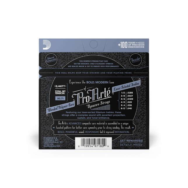 D'Addario Hard Tension, Pro-Arté Dynacore Classical Strings, EJ46TT